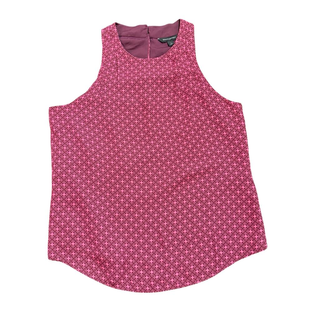 Banana Republic Burgundy and Print Halter Neck Sleeveless Top S